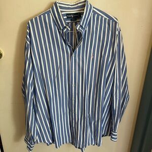 Polo Ralph Lauren Men's Shirt in Blue and White Stripes